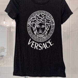 Black Versace Medusa Logo Graphic Tee – Bella + Canvas – Size M